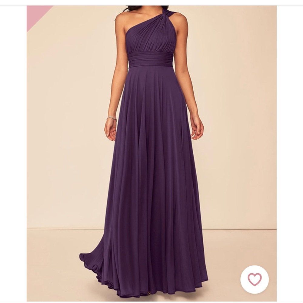 A-line, princess, one shoulder